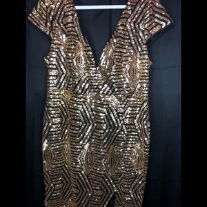 Plus Size Glitter Glam Dress